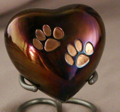 Raku Keepsake Heart - Atim Creek Pet Crematory